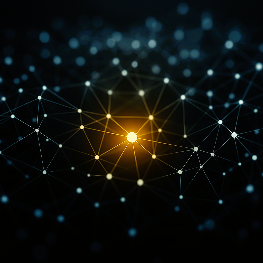 AI generiertes Bild von verbundenen Knotenpunkten